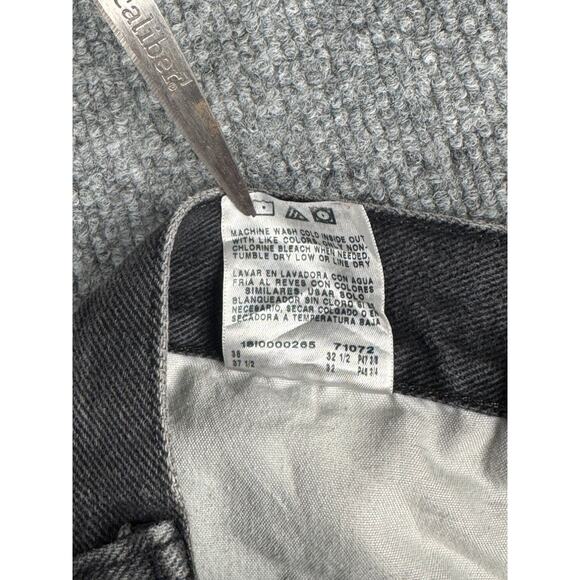 Vintage Lee Jeans 36x32 Black Denim Straight Fit - Picture 2 of 16